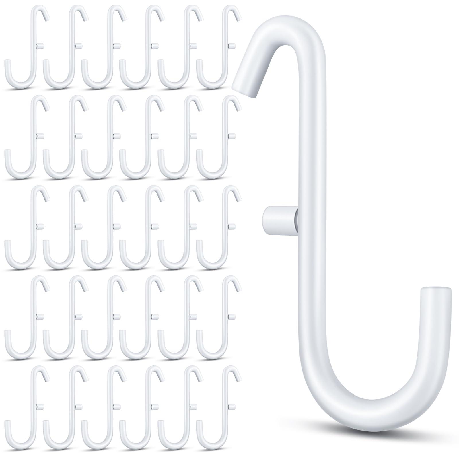 Photo 1 of MorningRo 30 Pcs Pegboard Hooks White Pegboard Accessories Metal Storage Tool Keys Jewelry Utensils Hanging Organizer Compatible with IKEA Skadis Pegboard for Home Office Indoor Supply
