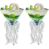 GAOGAO Octopus Martini Glass Creative Cocktail Drinkware Bar Goblet Tools (2 Transparent)