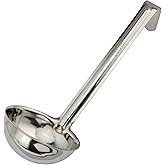 Winco One Piece Stainless Steel Ladle, 4 Ounce, 6"