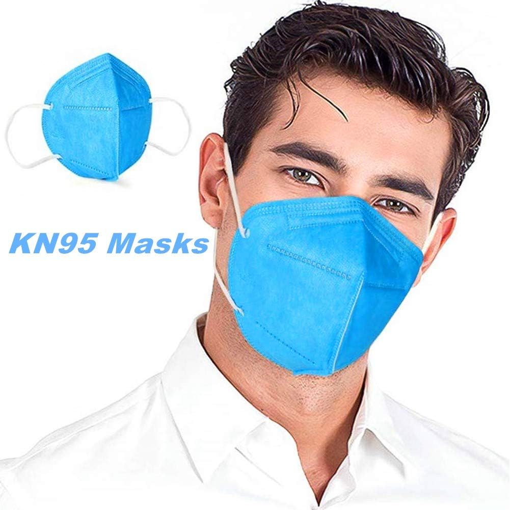 Pack of 10 Pieces KN95 Face Masks PM2.5 5-Layer N95 Sanitary Face Mask Adult Anti-fog Haze Dustproof Non-Woven Fabrics Mask