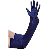 BABEYOND Long Opera Party 1920s Satin Tea Party Gloves Costume Stretchy Adult Size Elbow Length Bridal Gloves