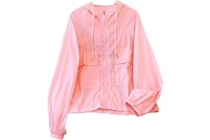 Lightweight Sun Jackets for Women Cooling Summer Sun Protection Hoodie Jacket with Pocket Full Zip Sunscreen Shirts