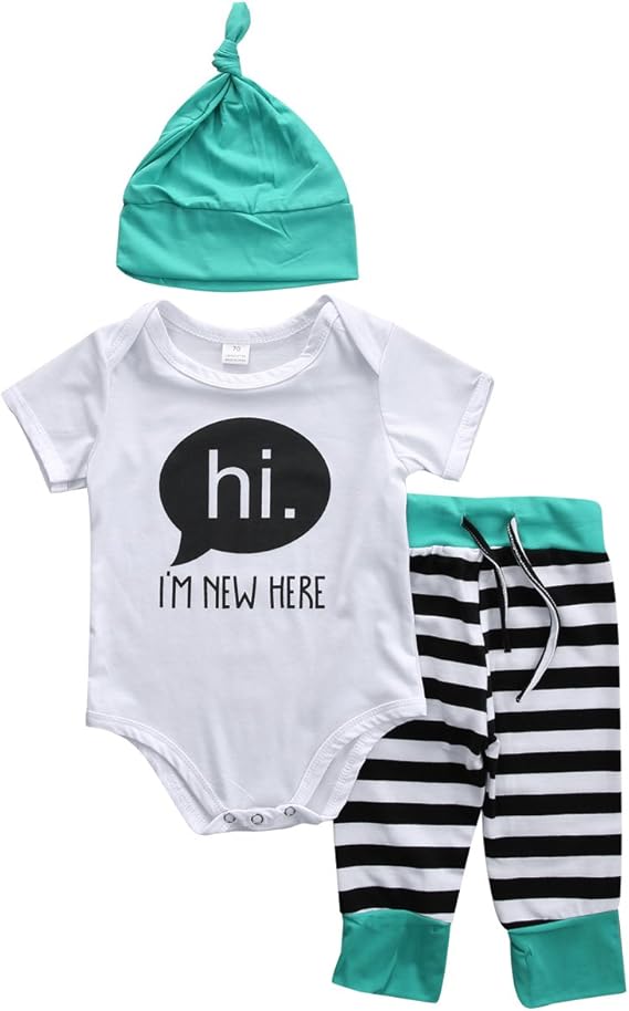 hello im new here baby outfit