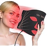 YuRui TENG Red Light Therapy for Face 7 -color light modes，3-in-1 Fusion LED Beads, 1200mAh red light therapy face mask with timer, suitable for home use ， Brighten and tighten skin tone (Black)