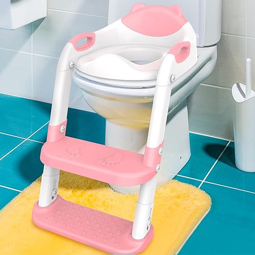 سعر 711TEK Potty Training Seat with Double Step Stool Ladder, Foldable