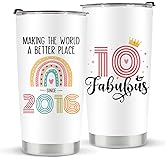 kdxpbpz 10th Birthday Gifts for Girls, 2016 10th Birthday Decorations for Girls, 10 Year Old Gifts For Her, Daughter, Granddaughter, 20 oz Stainless Steel Vacuum Insulated Tumbler
