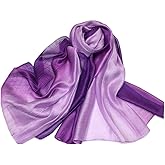 SNUG STAR Cotton Silk Scarf Elegant Soft Wraps Color Shade Scarves for Women
