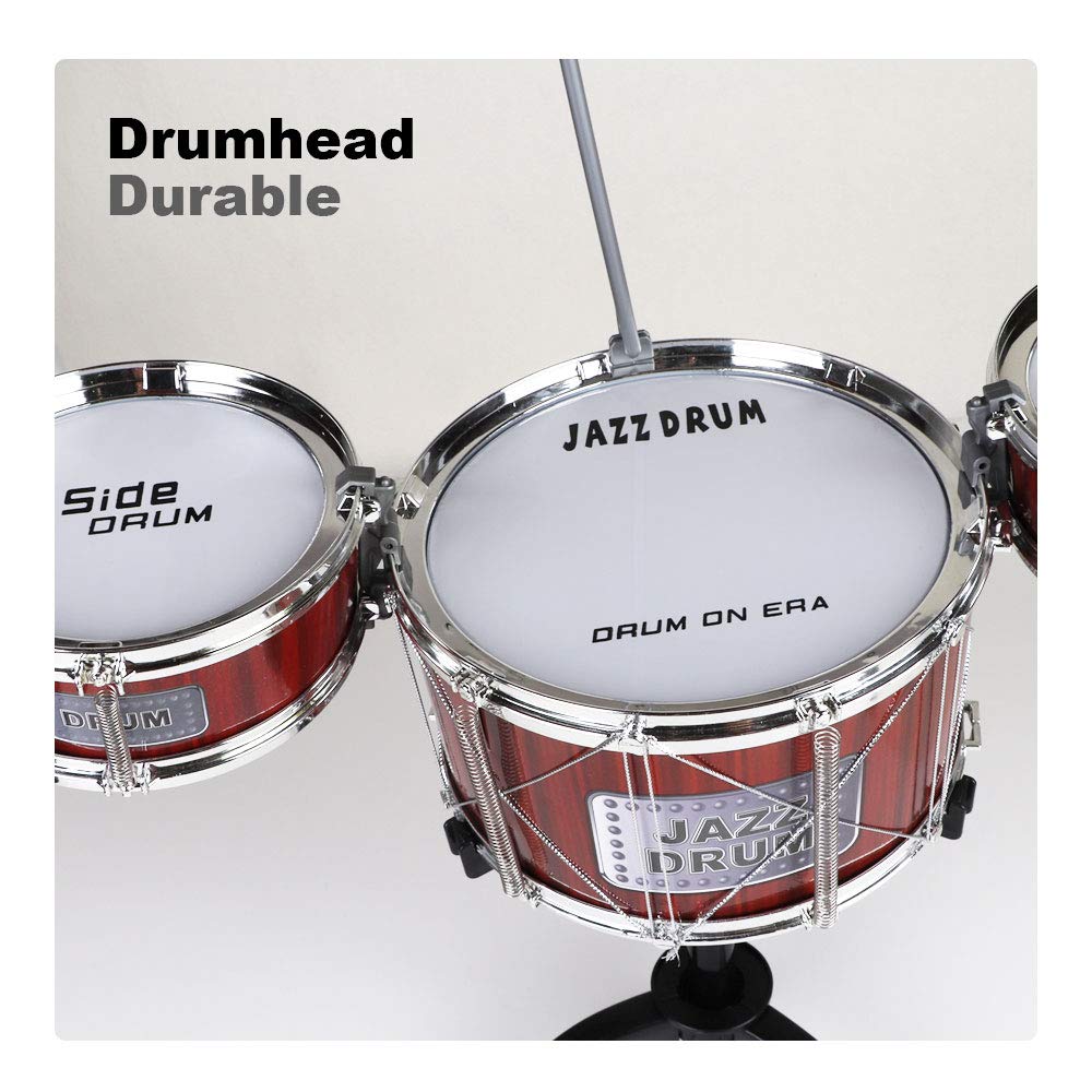 Small Plastic Drum Set Toy for Kids Age 3 - 6 Years Old Toy Musical Instruments Playing Rhythm Beat Toy Great Gift for Boys Girls