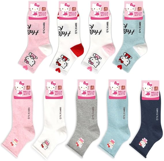 Amazon キャラクタソックス ファッション靴下 女性の靴下 韓国語madeソックス Kitty 16 靴下 通販