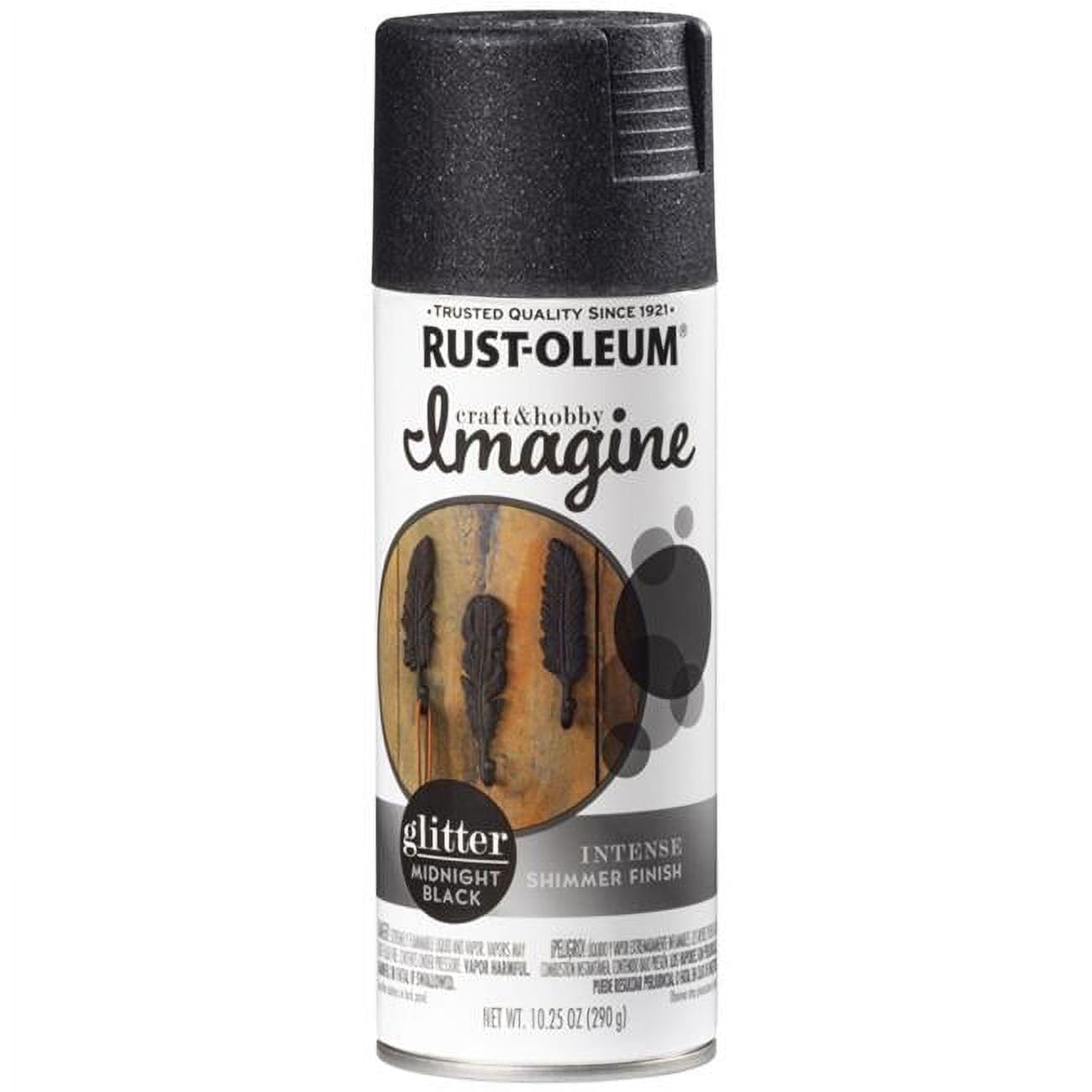 Rust-Oleum Imagine Glitter Midnight Black Spray Paint 10.25 oz – Total Qty: 4