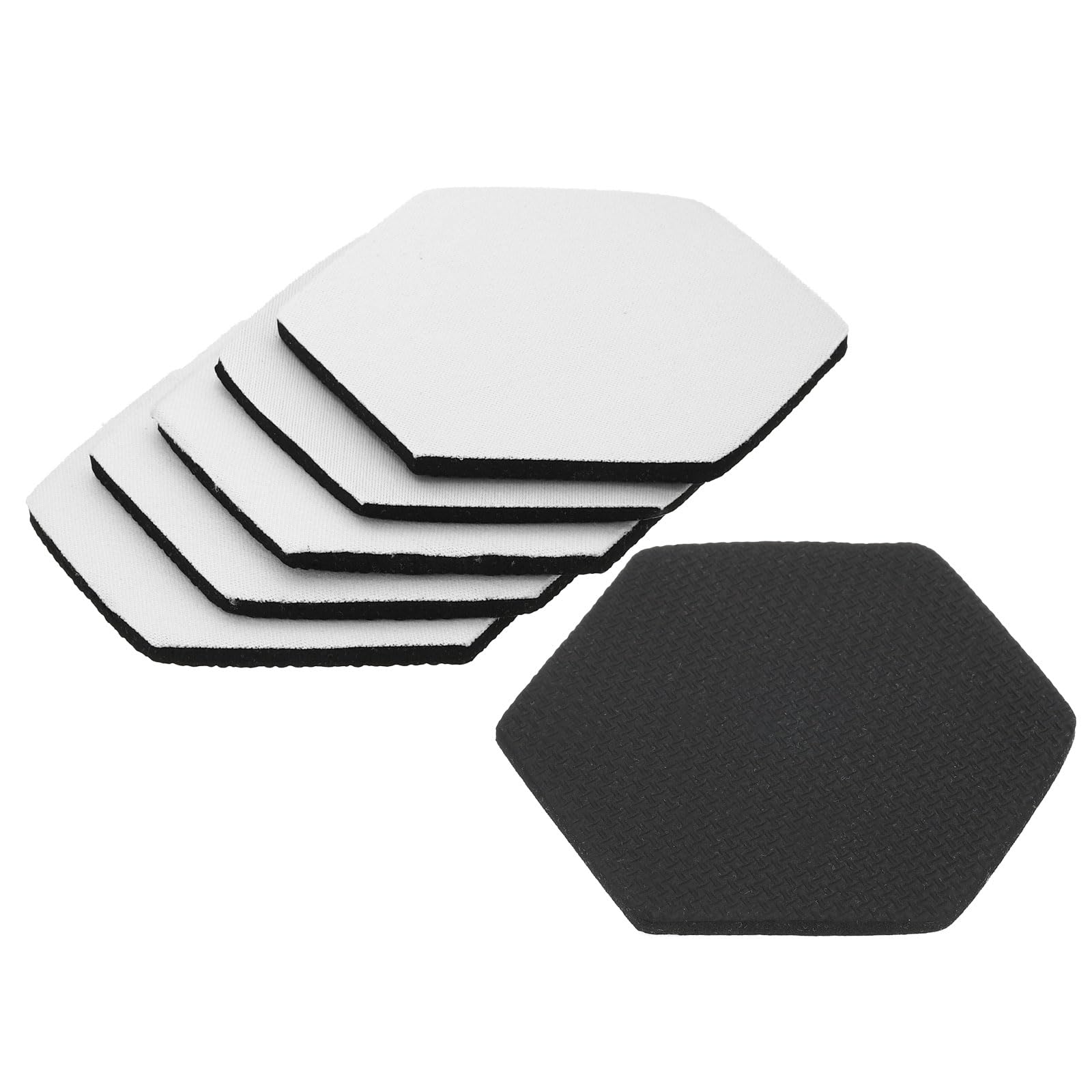 PATIKIL Sublimation Coaster Blanks, 10Pcs 3.9x3.4" Hexagon Blank Cup Coasters for Thermal Sublimation DIY Crafts, White