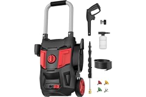 DGIVOVO Electric Pressure Washer - 4500PSI Max 3.0GPM with 20FT Hose,35FT Cord High Power Washers Powered 4 Nozzles for Patios Car Garden