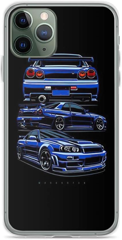 Amazon Com Phone Case Skyline R34 Gtr Compatible With Iphone 12 12 Pro Max Mini 6 6s 7 8 X Xs Xr 11 Pro Max Se Funny Drop Absorption
