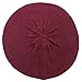 an. Wine Beret Beanie Hat for Women Fashion Lightweight Knit Solid Color