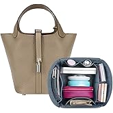 SMART DK Purse Organizer Insert for Handbags,Felt Bag Organizers Fit Picotin 18/22/26 Bags (Dusty Blue, P22)