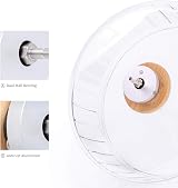 Niteangel Super Silent 10-Inch Hamster Wheel Adjustable Stand Medium Transparent view 7