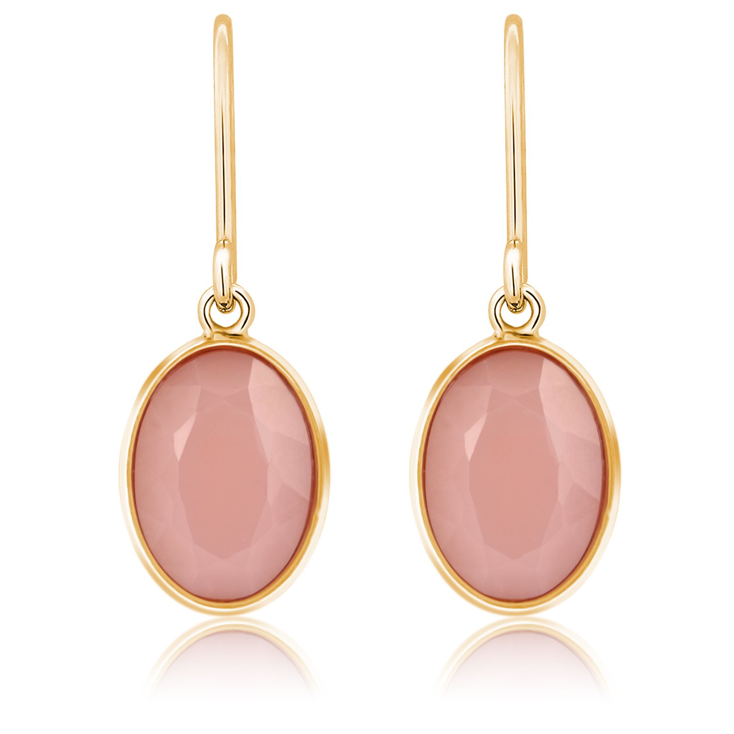 Dangle Earrings，UHIBROS Women\'s Stone Crystal Dangle Drop Earrings (Pink)