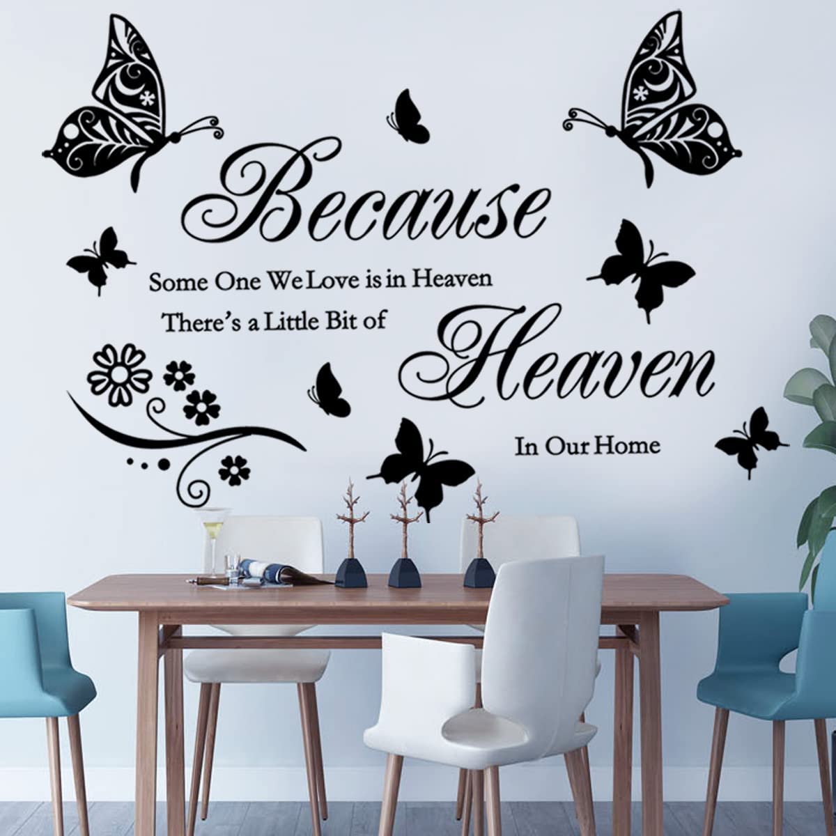 Photo 1 of *MISSING PARTS UNKNOWN*
Wall Stickers Quotes Saying Wall Decals Because Someone We Love is in Heaven Decal Peel and Stick Lettering Words Wall Art Decals Vinyl Inspirational Religious Wall Sticker for Home Family Room Decor.