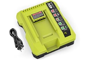 BECDXPal OP401 OP404 OP406A 40V Charger for Ryobi 40V Charger Compatible with OP4015 OP4026 OP4030 OP4040 OP4050 OP4050A OP40