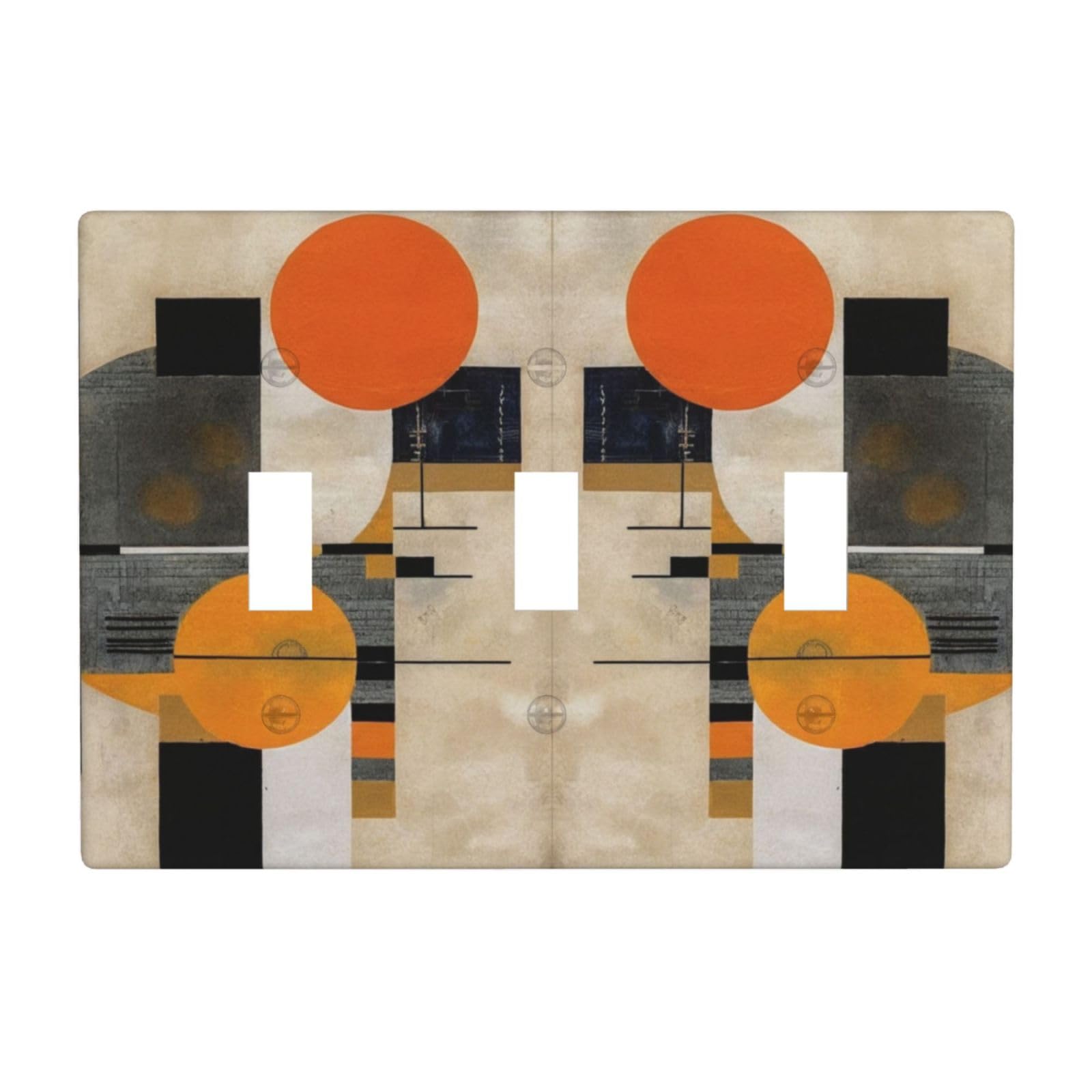 Photo 1 of Decorative Art Light Switch Covers Geometric Diagram forest 3 Gang Triple Toggle Wall Plate Decorative Switch plate Electrical
