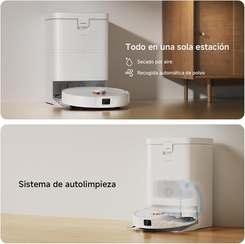 H50 Robot Aspirador con fregado y paño elevable, 10000 Pa