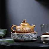 Yixing Zisha Purple Clay Chinese Tea Pot Set - Small Kungfu Pot With 3 Cups (120ml) 10 thumbnail image