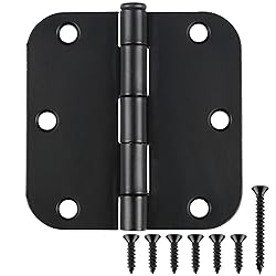 18 Pack Matte Black Door Hinges 3.5 x 3.5 Inch