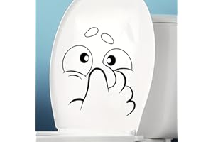 1pc, Funny Bathroom Sticker, Self-Adhesive, Semimatte Finish, Cartoonish Design