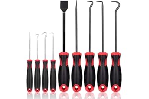 M-Aimee Long Hook and Pick Set with Magnetic Telescoping Pick Up Tool Kit, Precision Scraper Gasket Scraping Hose Removal Pul