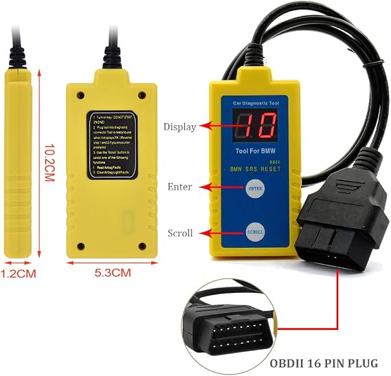 Amazon Com Outzone B800 Srs Reset Scanner Bmw Airbag Scan Reset Tool Obdii Diagnostic Repair Tool For Diy Bmw Owner Fit Bmws E36 E46 E34 E38 Z3 X5 X3 Automotive