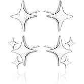 Sterling Silver Post Earrings Star Stud Earrings for Women Teen Trendy Hypoallergenic Small Post Pierced Studs Earrings Jewelry Gifts