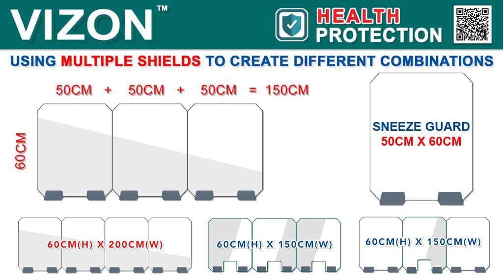 Sneeze Guard for Counter, Reception, Strong Lightweight Table Divider with Open Transaction Window 20" X 24": Kitchen & Dining