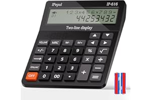 Calculators Desktop,Ipepul Talking Calculator with 2-line 12-Digits Large LCD Display and Large Button,4 Function Calculator 