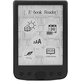 E Book Reader 6, Eye Friendly E Reader HD Touch Screen Technology, Built in 8GB ROM and 32GB TF Card Expansion, Multiple Supported File Formats