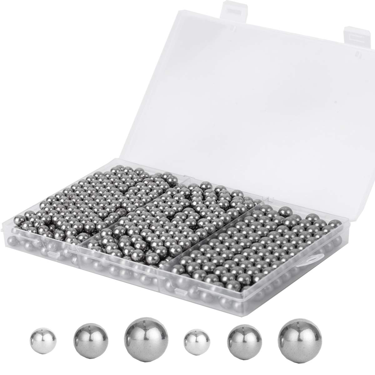 DIDUNSASI 300X6MM, 200X7MM, 200X8MM, a total of 700, high-hardness carbon steel steel balls, used for outdoor slingshot hunting ejection, bearing balls, container cleaning