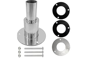 Golgner Thru Hull Exhaust Skin, Stainless Steel 316 Thru Hull Exhaust, 24mm Tube Pipe Socket Hardware, Marine Exhaust Port for Diesel Parking Heaters, Straight