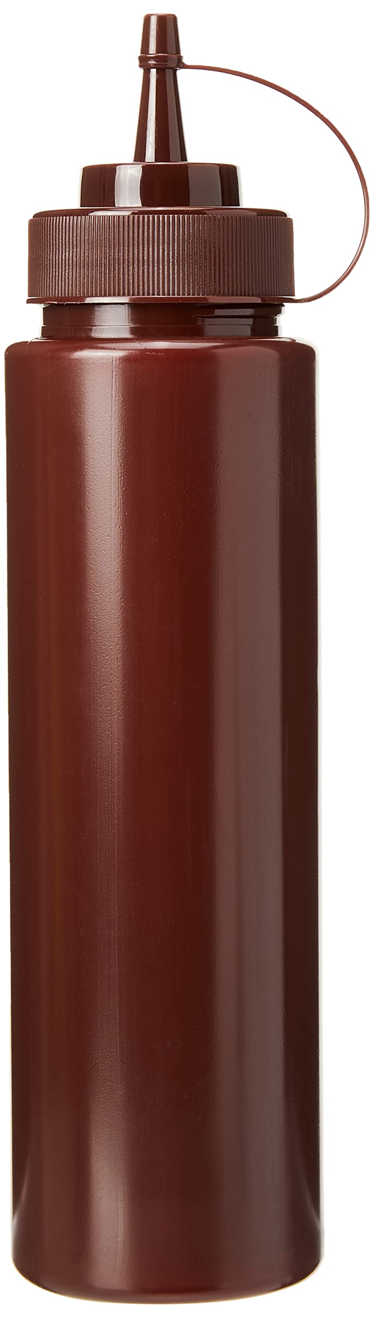 Vogue Squeeze Sauce Bottle, Brown, 24oz - Reusable Plastic Bottle for Sauces, Condiments E626