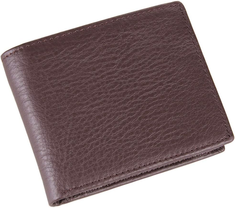 Mens Bifold Wallet with Coin Pocket Compact Card Holder Casual Style Wallets