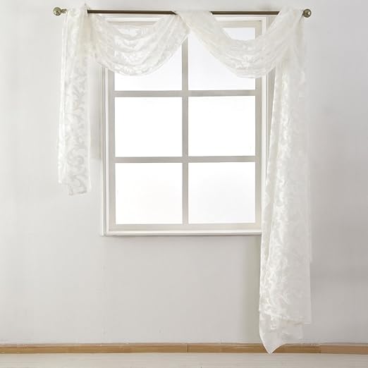 Amazon Com Napearl European Style Jacquard Sheer Curtain Panel