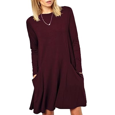 Womens Casual Pockets Plain Simple T-Shirt Tunic Nigeria | Ubuy
