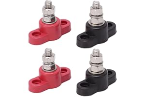 4Pcs Power Distribution Block 12V 24V Battery Terminal Block Bus Bar Terminal Distribution Block for Trucks and RVs