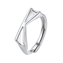 SILVERCUTE Initial K Ring 925 Sterling Silver