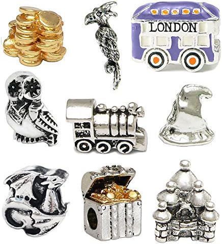 Harry Potter Inspired Nine Charm Set - Includes Double 35MM Film Cell Keychain Included with Charm Set!