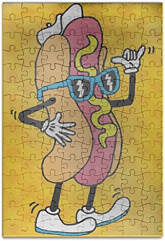 YYGOODS I Love Hot Dogs Amusing Jigsaw Puzzle A4 Puzzle Picture Print Jigsaw Puzzle A4 Game Puzzle Size 120 Pieces