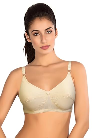Women's Solid Cotton Bra-Tara Skin