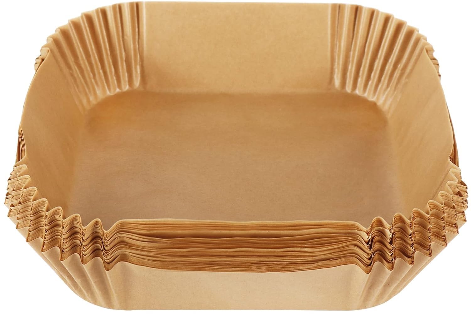 AL-FAHMI Disposable Paper Liner Non-Stick Paper Liners Air Fryer Liners Heat Resistant Paper for Airfryer, Baking, Roasting & Cooking, Different Shape and Sizes (Square Large 20cm x 20cm)