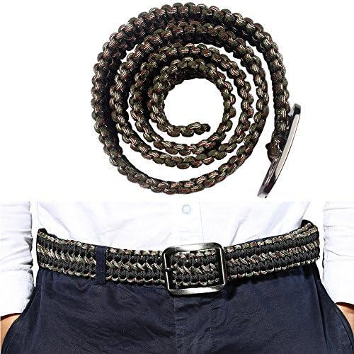 YIDIE Belt Tactical Waist Belt Survival Woven Belt For Camping, Hunting, Hiking, and Other Outdoor Activities-Metal Buckle Belts for Men/Camo