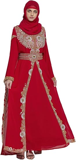 red long sleeve maxi dress