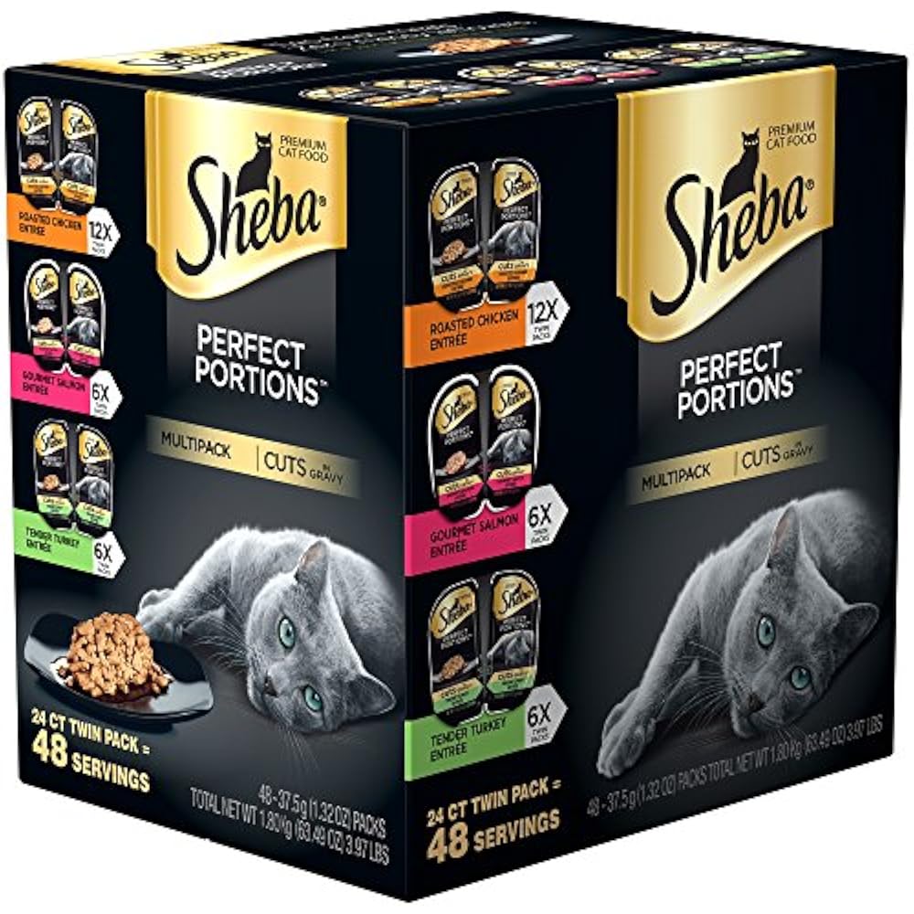 SHEBA PERFECT PORTIONS Wet Cat Food Cuts In Gravy Roasted Chicken, Gourmet Pack, eBay