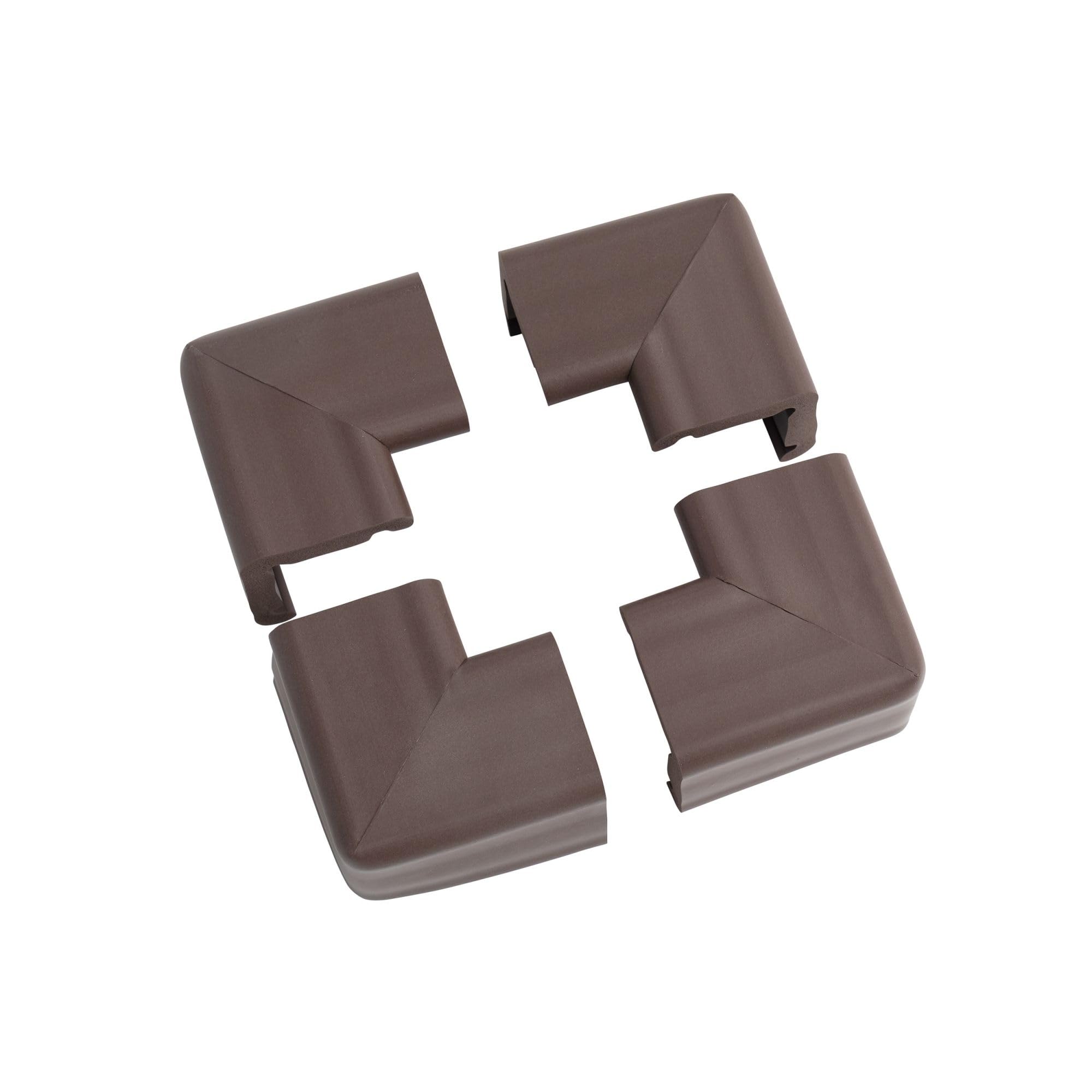 Prince Lionheart Jumbo Corner Guards | 4 Pack | Impact Absorbing Foam | Protects Child From Sharp Edges | Wipe Clean | | 3M Tape | Easy Installation & Removal | Accident Prevention – Brown